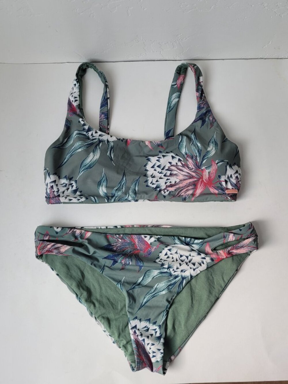 Roxy Tropical Colorful 2 Piece Bikini - Picture 2 of 8